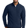 Port Authority Mens Full Zip Fleece Jacket - True Navy Blue