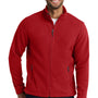 Port Authority Mens Full Zip Fleece Jacket - True Red