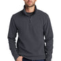 Port Authority Mens Fleece 1/4 Zip Sweatshirt - Iron Grey