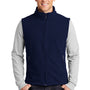 Port Authority Mens Full Zip Fleece Vest - True Navy Blue