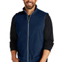 Port Authority Mens Pill Resistant Microfleece Full Zip Vest - True Navy Blue