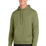 Sport-Tek Mens Sport-Wick Moisture Wicking Fleece Hooded Sweatshirt Hoodie w/ Pouch Pocket - Olive Drab Green