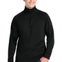 Sport-Tek Mens Tech Moisture Wicking Fleece 1/4 Zip Sweatshirt w/ Pocket - Black