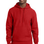 Sport-Tek Mens Fleece Hooded Sweatshirt Hoodie w/ Pouch Pocket - Red