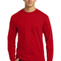 Gildan Mens Ultra Long Sleeve Crewneck T-Shirt - Red