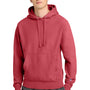 Champion Mens Reverse Weave Garment Dyed Hooded Sweatshirt Hoodie w/ Pouch Pocket - Crimson Red
