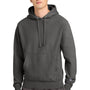 Champion Mens Reverse Weave Garment Dyed Hooded Sweatshirt Hoodie w/ Pouch Pocket - New Railroad Grey