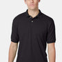 Hanes Mens EcoSmart Short Sleeve Polo Shirt - Black