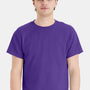 Hanes Mens EcoSmart Short Sleeve Crewneck T-Shirt - Purple