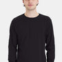 Hanes Mens Essential-T Long Sleeve Crewneck T-Shirt - Black