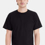Hanes Mens Essential Short Sleeve Crewneck T-Shirt w/ Pocket - Black