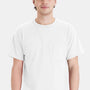 Hanes Mens Essential Short Sleeve Crewneck T-Shirt w/ Pocket - White