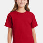 Hanes Youth Essential-T Short Sleeve Crewneck T-Shirt - Deep Red