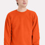 Hanes Mens EcoSmart Print Pro XP Pill Resistant Fleece Crewneck Sweatshirt - Orange