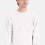 Hanes Mens EcoSmart Print Pro XP Pill Resistant Fleece Crewneck Sweatshirt - White