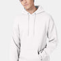 Hanes Mens EcoSmart Print Pro XP Pill Resistant Hooded Sweatshirt Hoodie w/ Pouch Pocket - White