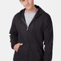 Hanes Mens EcoSmart Print Pro XP Pill Resistant Full Zip Hooded Sweatshirt Hoodie w/ Pockets - Black