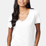 Hanes Womens Perfect-T Short Sleeve V-Neck T-Shirt - White