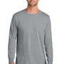 Jerzees Mens Ultimate Long Sleeve Crewneck T-Shirt - Heather Grey