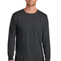 Jerzees Mens Ultimate Long Sleeve Crewneck T-Shirt - Heather Black Ink