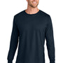 Jerzees Mens Ultimate Long Sleeve Crewneck T-Shirt - Navy Blue