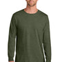 Jerzees Mens Ultimate Long Sleeve Crewneck T-Shirt - Heather Military Green