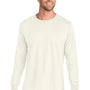 Jerzees Mens Ultimate Long Sleeve Crewneck T-Shirt - Heather Sweet Cream