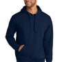 Jerzees Mens Ultimate CVC Hooded Sweatshirt Hoodie w/ Pouch Pocket - Navy Blue - COMING SOON