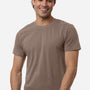 Independent Trading Company Mens Premium Pigment Dyed Short Sleeve Crewneck T-Shirt - Pigment Clay Brown - New