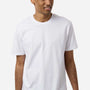 Independent Trading Company Mens Premium Pigment Dyed Short Sleeve Crewneck T-Shirt - White - New