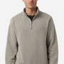 Independent Trading Company Mens Pigment Dyed 1/4 Zip Sweatshirt - Pigment Cement Grey - New
