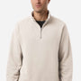 Independent Trading Company Mens Pigment Dyed 1/4 Zip Sweatshirt - Pigment Ivory - New