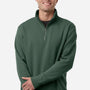 Independent Trading Company Mens 1/4 Zip Sweatshirt - Alpine Green - New