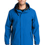 Port Authority Mens Cascade Waterproof Full Zip Hooded Jacket - Imperial Blue/Black - Closeout