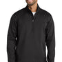 Port Authority Mens Zephyr Wind & Water Resistant 1/4 Zip Jacket - Black