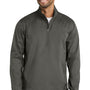 Port Authority Mens Zephyr Wind & Water Resistant 1/4 Zip Jacket - Steel Grey