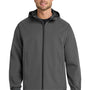 Port Authority Mens Essential Waterproof Full Zip Hooded Rain Jacket - Graphite Grey