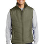 Port Authority Mens Wind & Water Resistant Full Zip Puffy Vest - Olive Green