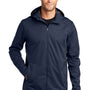 Port Authority Mens Active Wind & Water Resistant Full Zip Hooded Jacket - Dress Navy Blue