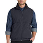 Port Authority Mens Charger Reversible Wind & Water Resistant Full Zip Vest - Battleship Grey