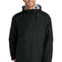 Port Authority Mens Team Wind & Water Resistant Full Zip Hooded Jacket - Black