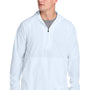 Sport-Tek Mens Repeat Moisture Wicking 1/4 Zip Hooded Jacket - White