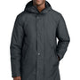 Sport-Tek Mens Waterproof Insulated Sideline Full Zip Hooded Parka - Graphite Grey
