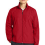 Sport-Tek Mens Water Resistant Full Zip Wind Jacket - True Red