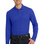 Port Authority Mens Core Classic Long Sleeve Polo Shirt - True Royal Blue