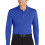 Port Authority Mens Dry Zone Performance Moisture Wicking Long Sleeve Polo Shirt - True Royal Blue