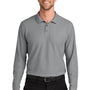 Port Authority Mens Wearever Signature Pique Long Sleeve Polo Shirt - Gusty Grey - COMING SOON