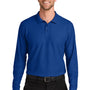 Port Authority Mens Wearever Signature Pique Long Sleeve Polo Shirt - True Royal Blue - COMING SOON