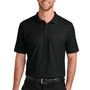Port Authority Mens Wearever Signature Pique Short Sleeve Polo Shirt w/ Pocket - Deep Black - COMING SOON