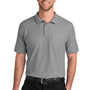 Port Authority Mens Wearever Signature Pique Short Sleeve Polo Shirt w/ Pocket - Gusty Grey - COMING SOON
